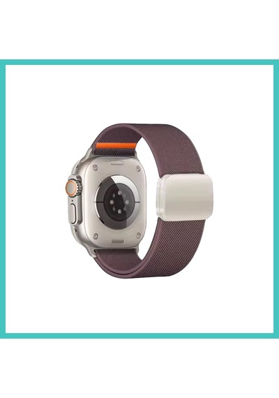 Ny Joy Watch Ultra 49mm Nylon Manyetik Kordon - Derin Mor Nyjoybz