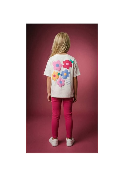 Poala Kids Çiçekli Tayt Takım Çok Renkli