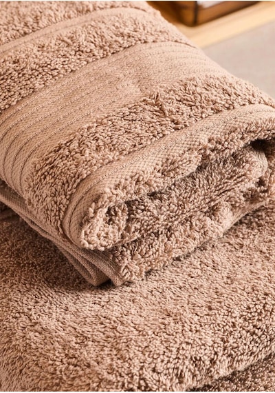Towy Beige 100% Pamuk 3'lü Banyo Havlusu Seti Bej