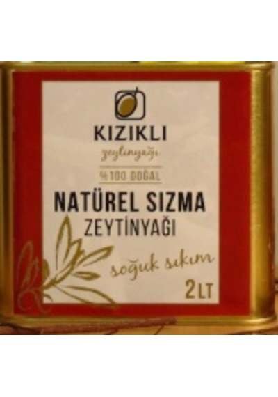 Kızıklı Soğuk Sıkım Naturel Sızma Zeytinyağı Teneke 2 L