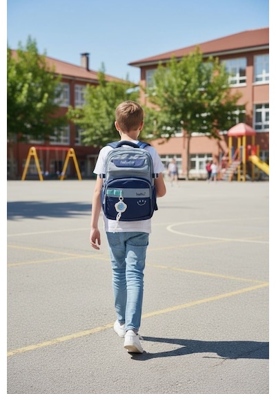 Relaxion Ergonomik Büyük Boy Çok Bölmeli Sırt-omurga Destekli Orta Okul Lise Günlük Seyahat Sırt Çantası 2460 Lacivert