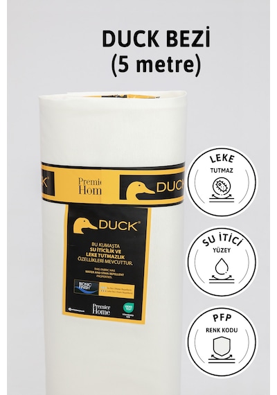 Premier Metrelik Duck Keten Kumaş Su İtici Bez 5 Metre Pfp - Ekru Ekru