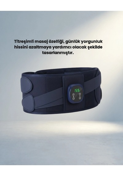 Ergonomik Isıtmalı Masajlı Bel Kemeri 100 Cm Uygun Acı Kahverengi