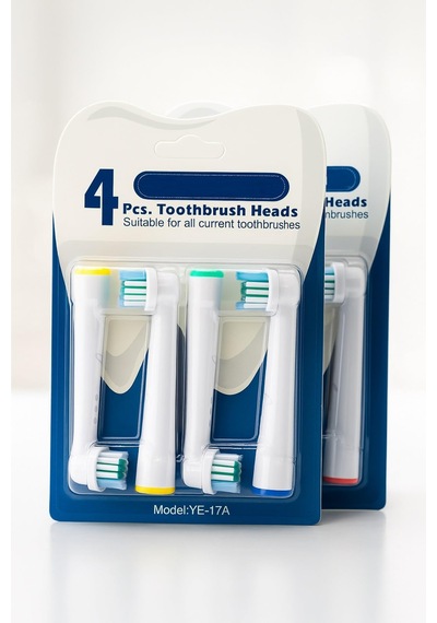 Lexroo Diş Fırçası Yedek Fırça Başlıkları, Oral B Braun İçin 4 Ad