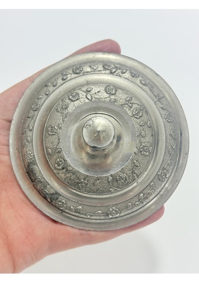 Antika Gümüş Kaplama Şekerlik Kapağı 10cm Gri