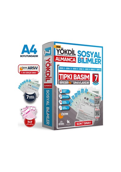 2026 YÖKDİL Almanca SOSYAL BİLİMLER ÖSYM Çıkmış Soru Tıpkı Basım 7li Deneme Paketi Türkiye Geneli