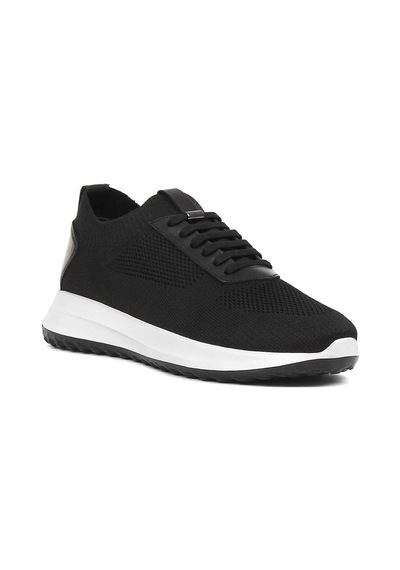 Erkek Siyah Kalın Tabanlı Deri Sneaker