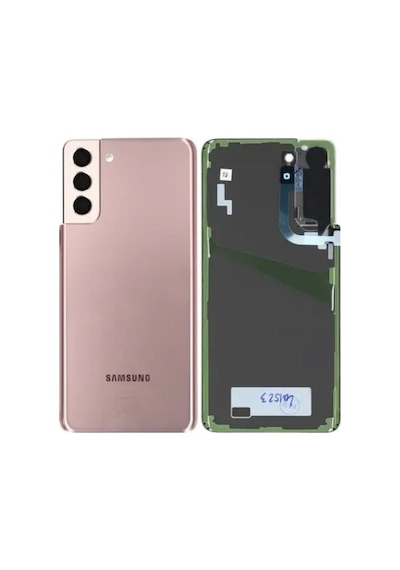 Samsung S21 Plus Gold Uyumlu Kamera Camlı Arka Cam Batarya Pil Kapağı Telefon Arka Kapak Altın 58867001