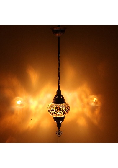 Dekoratif OTANTİK RETRO DESENLİ RENKLİ MOZAİK LAMBA