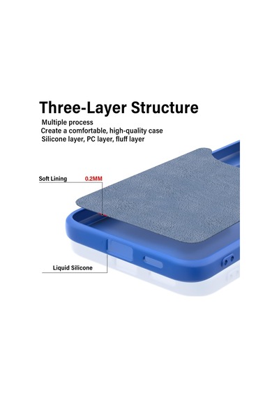 Caseonn Tecno Spark 40 5g Kılıf Kamera Korumalı Mikrofiber Astarlı Lansman Lacivert