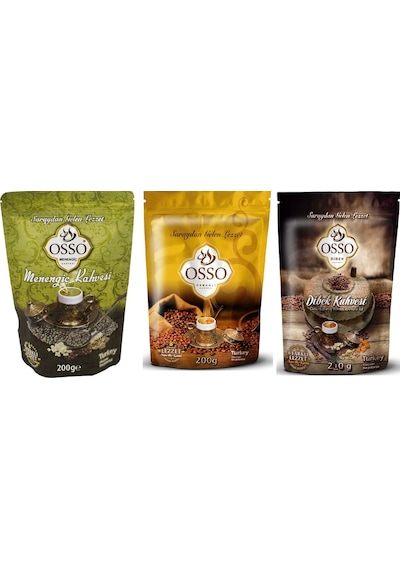 Osso Osmanlı Kahvesi 200 G + Menengiç 200 G + Dibek 200 G