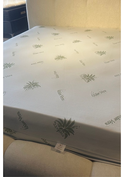 Aloe Vera Fermuarlı Yatak Kılıfı, Yatak Pedi&şiltesi Kılıfı, Yıkanabilir, Beyaz.yükseklik Belirtiniz.