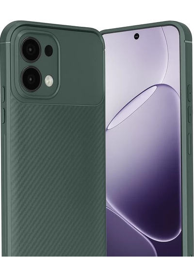 Newface Oppo A6 Pro 4g Auto Focus Karbon Kapak - Koyu Yeşil