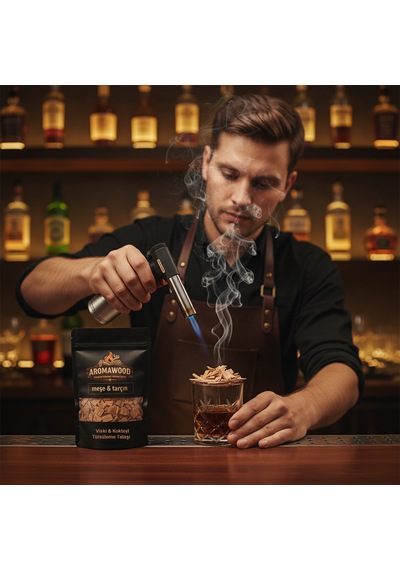 Viski Ve Kokteyl İçin Meşe Ağacı & Tarçın Kabuğu Özü Tütsüleme Aroma Talaşı