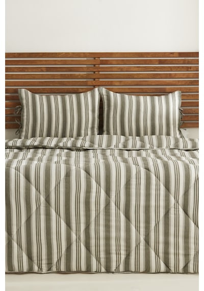 Karacahome Sarah Anderson Barlet Tek Kişilik Comfort Set Çizgili Yeşil