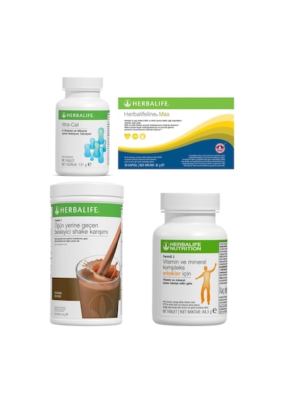 Herbalife Yukarı Kilo Kontrol Erkek Seti Çikolata Shake + Xtra-cal + Omega 3 + Erkek Vitamin