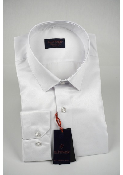 Elitpark Heritage Düz Renk Uzun Kollu Pamuklu Cepli Regular Fit Premium Saten Erkek Gömlek Beyaz Elitpark Heritage Düz Renk Uzun Kollu Pamuklu Cepli Regular Fit Premium Saten Erkek Gömlek Beyaz