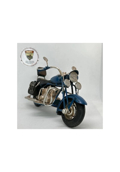 El Yapımı Lacivert &amp Siyah Sissy Barlı Chopper Metal Motosiklet Biblosu Retro Cruiser Figür