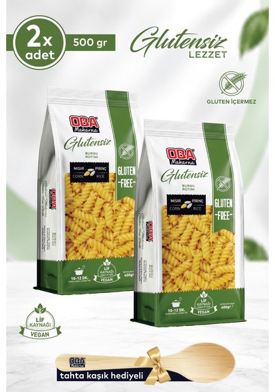 Oba Glutensiz Burgu Makarna 400 Gr X 2 Adet