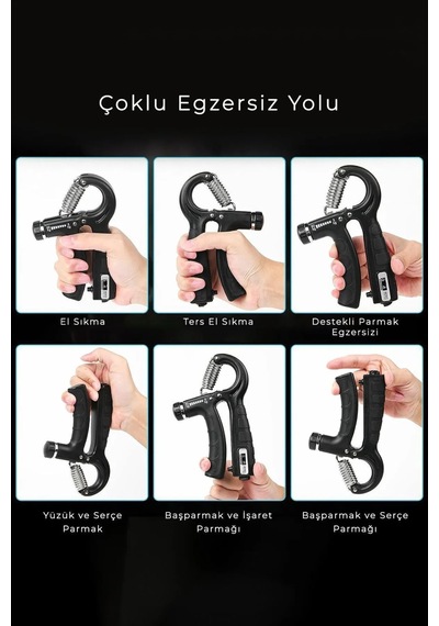 5'li El Kol Bilek Parmak Güçlendirici Set - El Terapisi Ayarlana