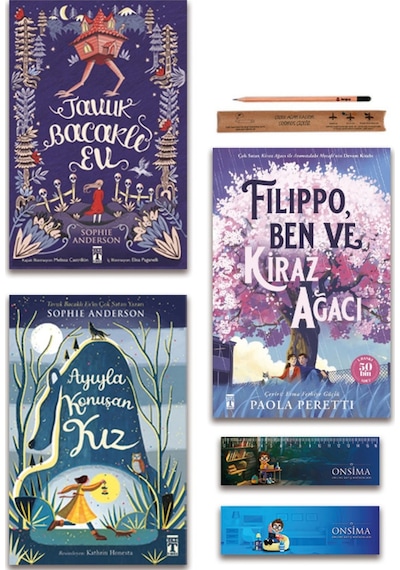 Genç Timaş Ayıyla Konuşan Kız - Tavuk Bacaklı Ev - Filippo Ben Ve Kiraz Ağacı Set - 3 Kitap
