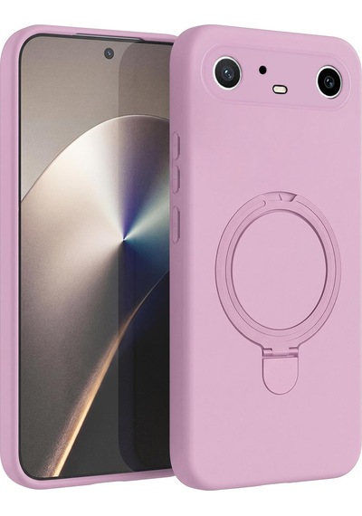 Microsonic Tecno Spark Slim 5g Kılıf Aura Stant Magsafe Pembe -