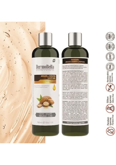 Argan Ve Keratin Içeren Güçlendirici Ve Hacim Verici Şampuan 700 Ml