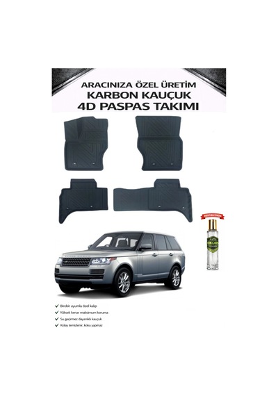 Range Rover Vogue 2015 Model Aracınıza Özel Karbon Kauçuk Paspas Takımı