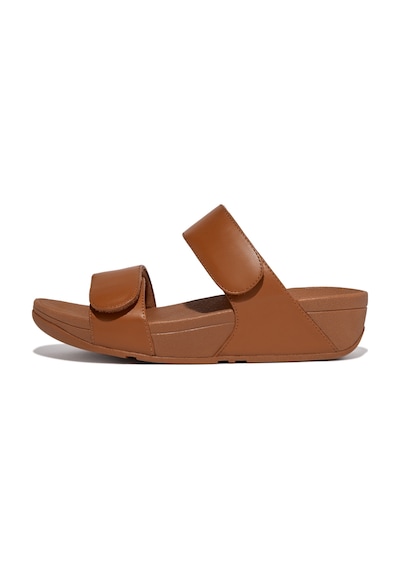 Roncato 592 Light Tan Terlik Kadın Diğer Fv6-090 / 592 Fitflop Lulu Adjustable Leather Slides Kızıl Kahve
