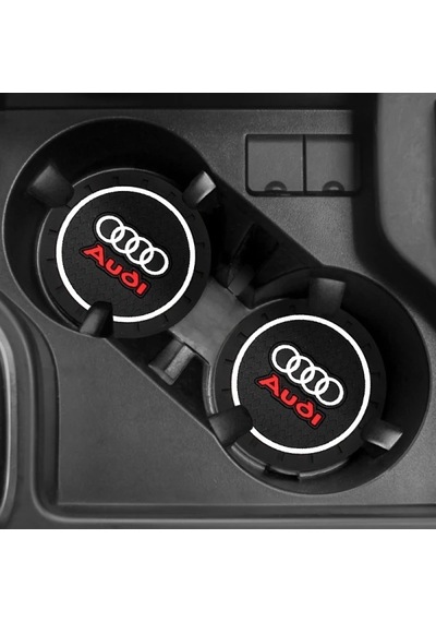 Siyah Silikon Bardak Altlığı Audi İle Uyumlu A1 A3 A4 A5 A6 Q5