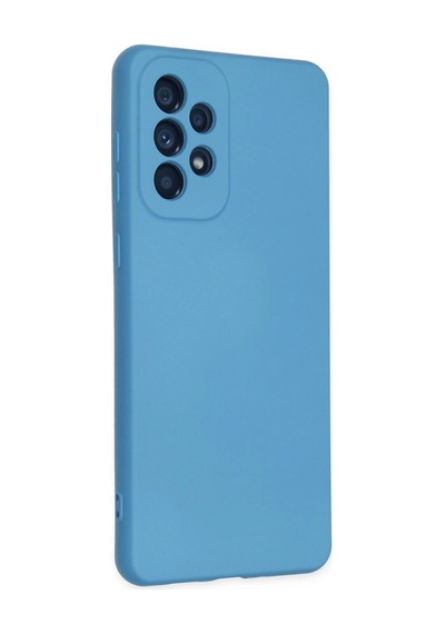 Newface - 909 - Samsung Galaxy Uyumlu A73 5g Kılıf Nano İçi Kadife Silikon - Ece-umay - - Mavi