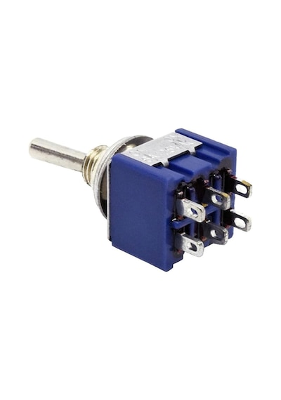 Alkatronik Mts-203 Mini Toggle Çift Anahtar 3a 250v On/off/on 6 Pin 3 Pozisyon