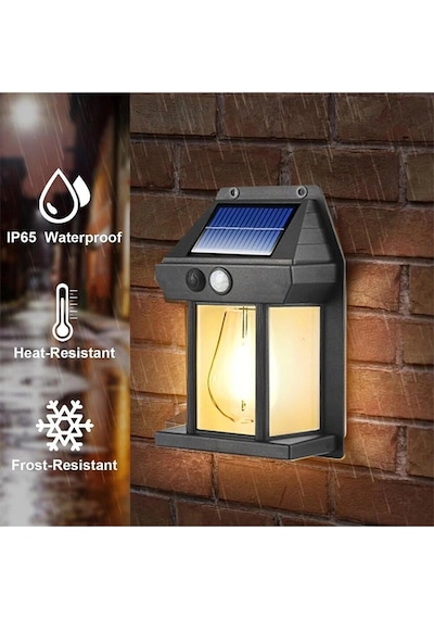 3 Mod'lu Sensörlü 2 Adet Bahçe Led Ampul Büyük Boy Güneş Enerjili Hareket Sensörlü Bahçe Led 3 Modlu 2 ADETLİ SET