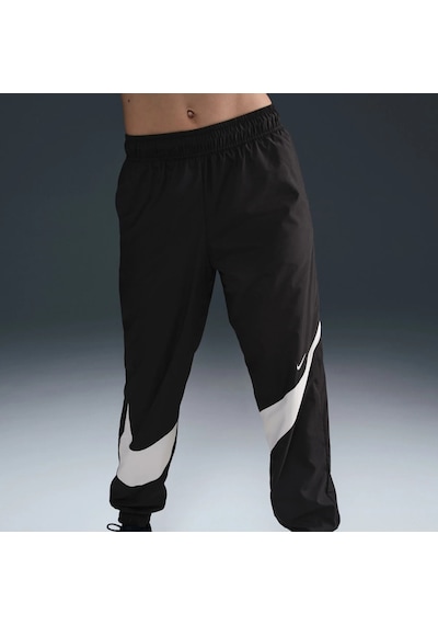 Nike Classic Woven Mr Uv Logo Jogger Yüksek Bel Loose Fit Kadın Siyah Eşofman Altı-sportxstore