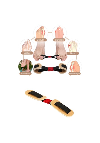 Ayak Baş Parmak Egzersiz Lastiği Hallux Valgus Bunyon Düzeltici Güçlendirici Aparat - 850294370