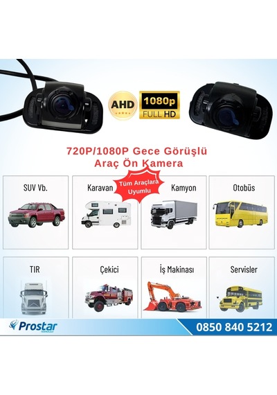 Mini Metal Kasa Ahd 720p/1080p Dönüşümlü Gece Görüşlü Araç Kamerası