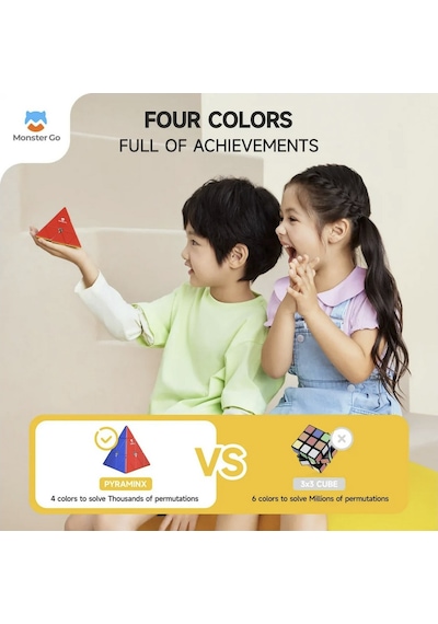 Gan Cube Monster Mg Pyraminx Zeka Küpü Profesyonel Speed Cube Askılı Standart Model 4746