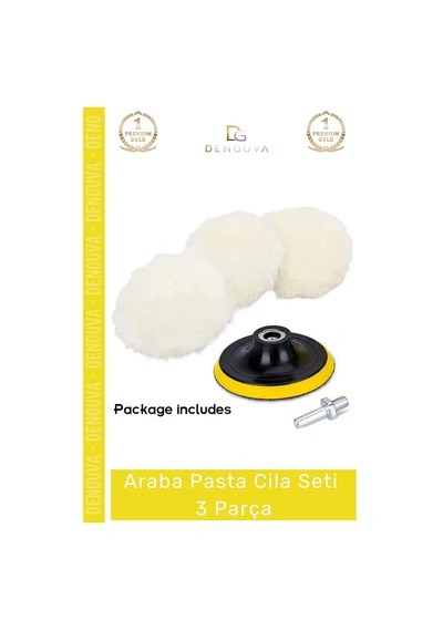 Pastacila Profesyonel Parlatıcı Yün Keçe Sünger Pratik Ekonomik Hızlı Pasta Cila Başlıklı Araba Set