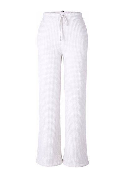 Trender Gofre Kadın Pantolon 2498 Ekru