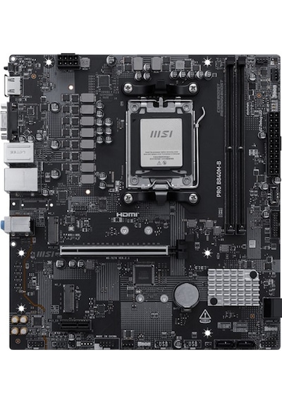 Msı Pro B840m-b Ddr5 8000mt/s 1xhdmı 2xm.2 Usb-c Am5 Matx Amd Am5 9000/8000/7000 Serileri İle Uyuml