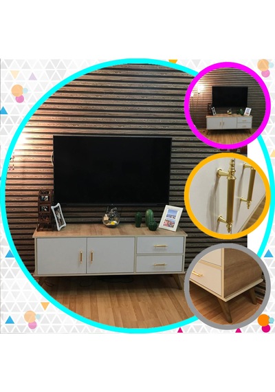 CLAROS TV SEHPASI MEŞE - BEYAZ 150X40X60