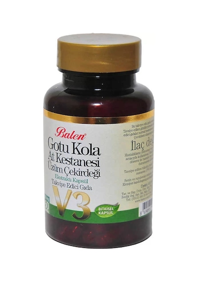 Gotu Kola At Kestanesi Üzüm Çekirdeği Ekstratı V3 60 Kapsül