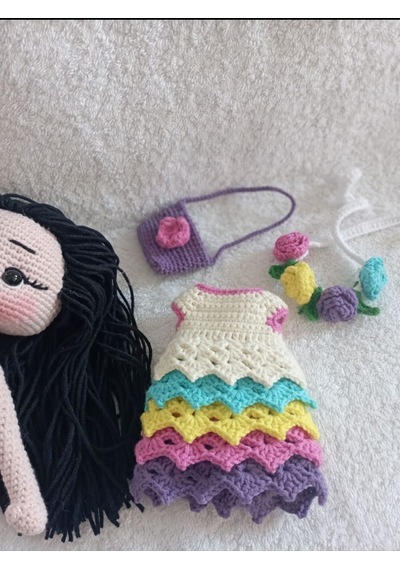 Amigurumi Derin Bebek Çok Renkli