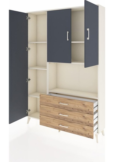 Arges Dolap 6 Raflı 3 Çekmeceli 3 Kapaklı 132x30x195 Aytaşı-antrasit/çam Antrasıt/atlas Çam Arges Dolap 6 Raflı 3 Çekmeceli 3 Kapaklı 132x30x195 Aytaşı-antrasit/çam Antrasıt/atlas Çam