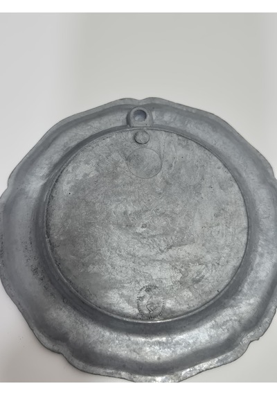 Vintage Zınn Çerçeveli Dekoratif Çiçek Temalı Duvar Tabağı 10cm 010