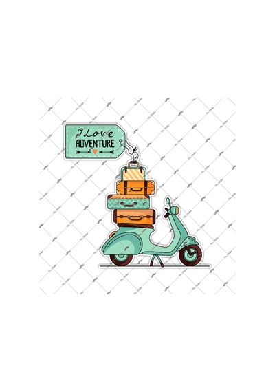 Bay Etiket Vsp19 Vespa Macera Sticker