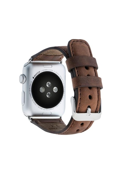 Bouletta Apple Uyumlu  Watch Deri Kordon 38-40-41 MM Antik Kahve