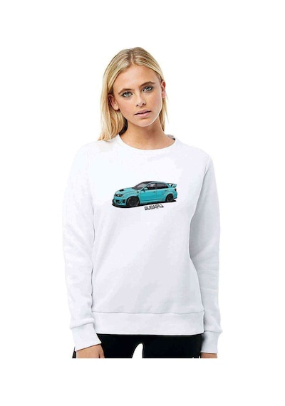 Subaru Baskılı Beyaz Kadın Sweatshirt (528310411)