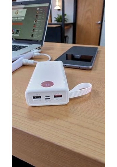 H004 20000 Mah Power Bank Pd 30w Ve Usb 22.5w Fast Hızlı Şarj Dahili Type C Ve Lightning Kablolu Dünya Standartlar