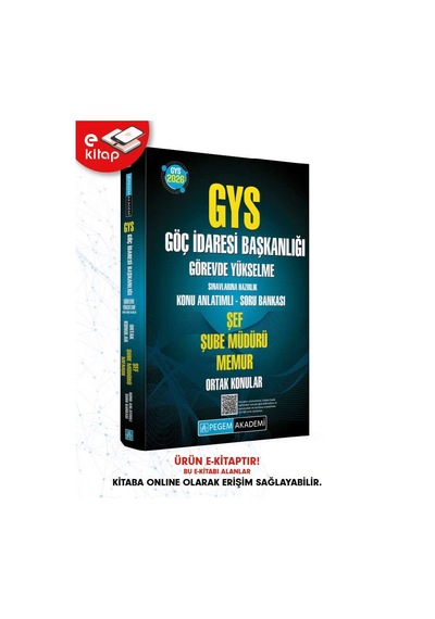 2026 Gys Göç İdaresi Başkanlığı Görevde Yükselme Sınavlarına Hazırlık Konu Anlatımlı Soru Bankası E-kitap Şef Şube Müdür Memur Ortak Konular